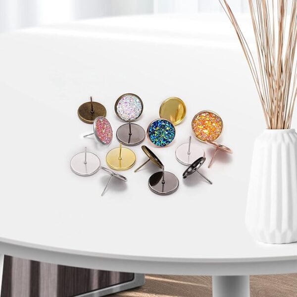 Bezel Stud Earring