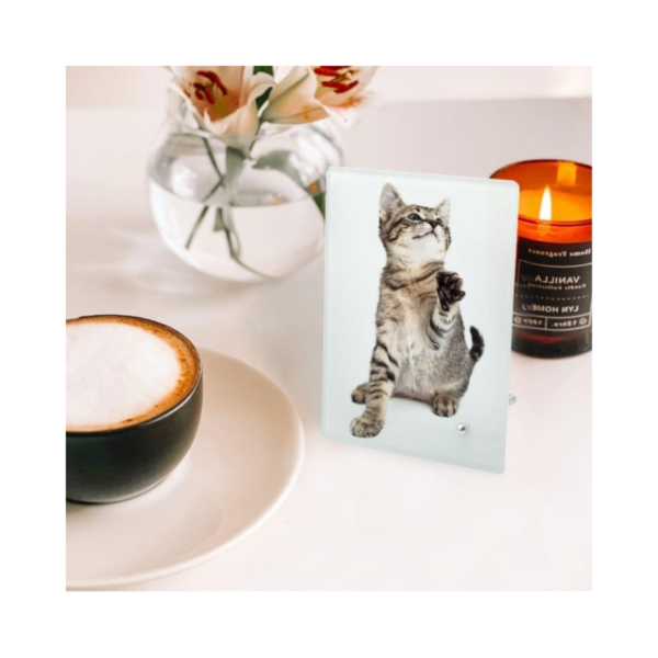 Tempered Personalize Picture Frame with Display Stand - Image 2