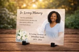 Custom Tempered Glass Picture Frame (Personalized Design)