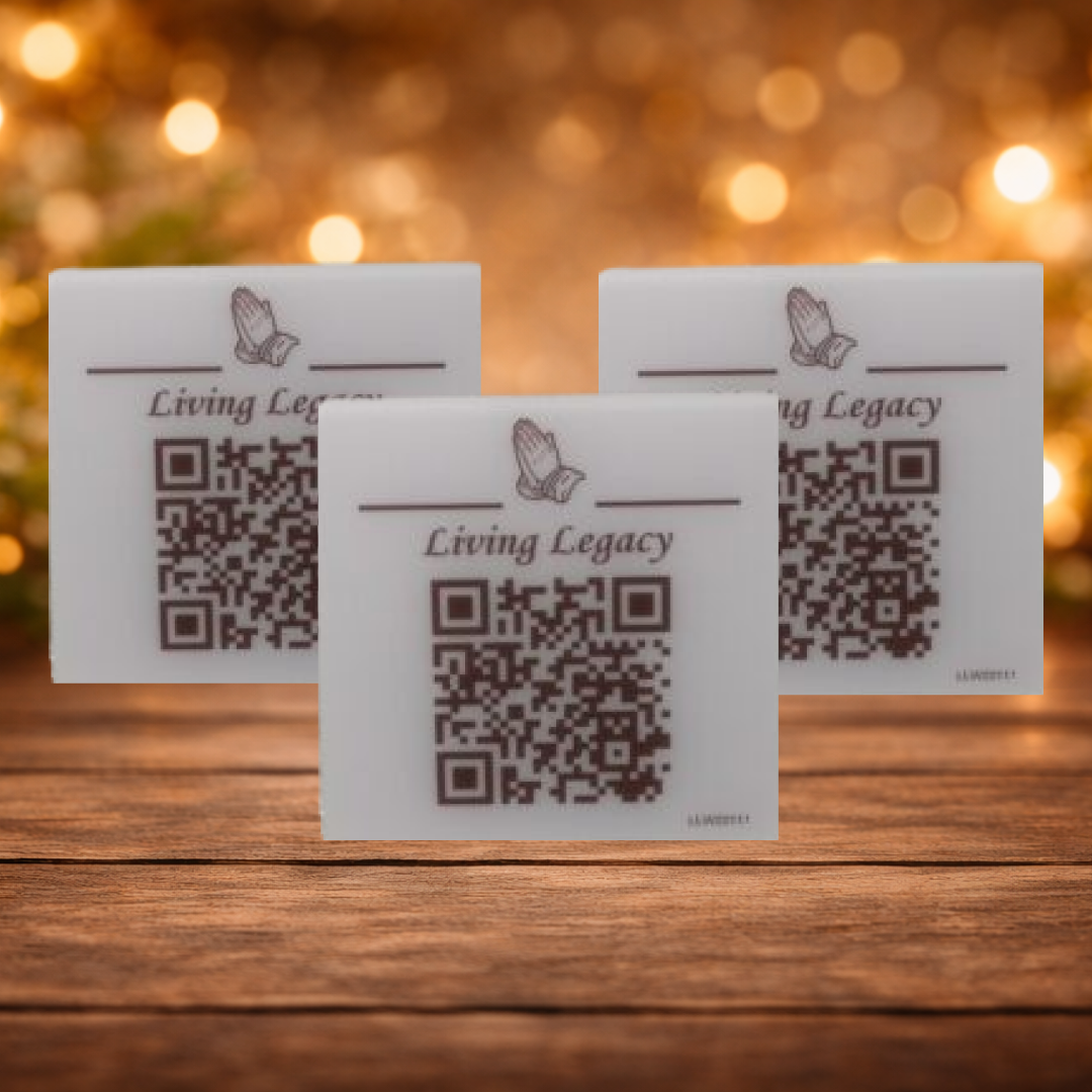 QR Code Plate with Memorial Profile - Image 2