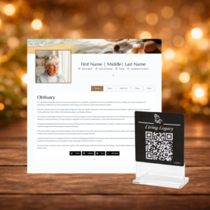 QR Code Plate with Memorial Profile