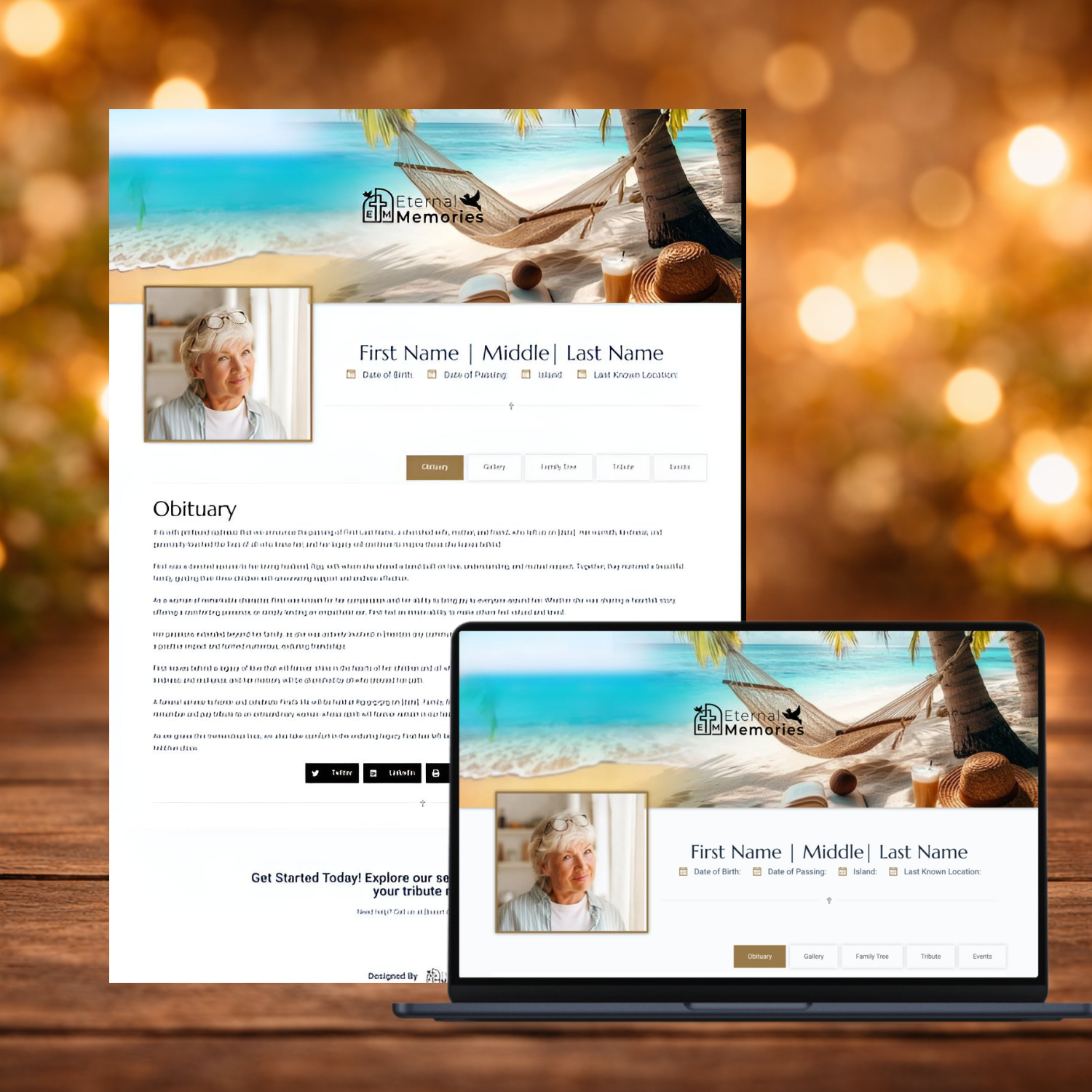 QR Code Plate with Memorial Profile - Image 4